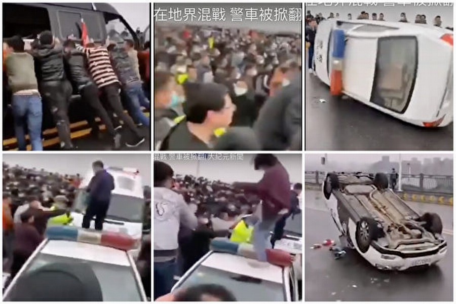 湖北人试图经长江大桥进入江西九江时,遭到江西方面阻拦;两省公安甚至爆发冲突。.jpg 湖北人试图经长江大桥进入江西九江时,遭到江西方面阻拦;两省公安甚至爆发冲突。.jpg